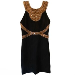 Free People Nefertiti Bodycon‎ Dress Mirrors XS Whimsigoth Fairy Boho Cocktail